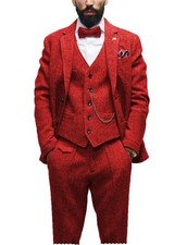 Men 3 Piece Suit Tweed