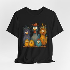 Colorful Funny Chicken Family