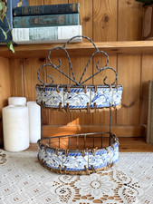 Vintage wire rattan shelf - vintage,
