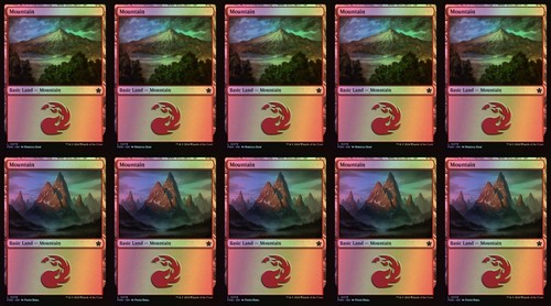 Mtg 10x foil mountain - 10x, basic
