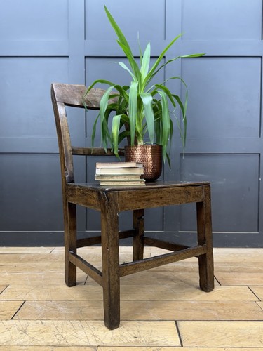Antique oak slat back kitchen - antique,