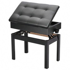 Adjustable Piano Stool Faux