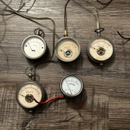 Lot vintage volt meters - lot,