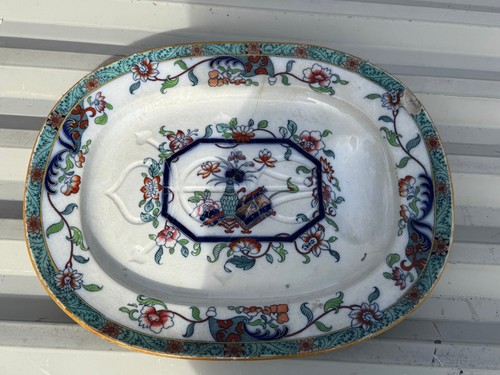 Antique ceramic platter - antique,