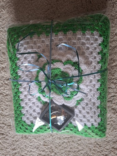 Hand knitted cushion with gift - cushion,