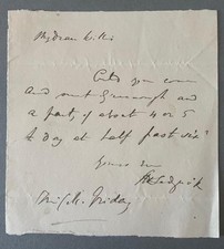 Adam Sedgwick, Geologist, SIGNED letter, 1870
