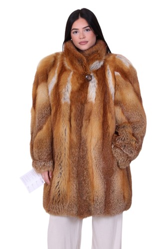 Jacket red fox fur coat - jacket,