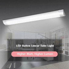 LED TUBE LIGHTS 4FT 5FT 6FT BATTEN CEILING WORKSHOP OFFICE GARAGE STRIP 6500K