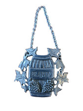 Pewter Brandy label with chain