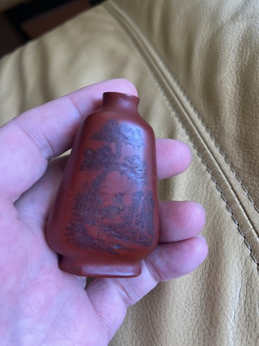 Antique lacquer snuff bottle - antique,