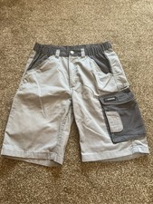 Parkside Cargo Shorts Mens 32 Grey Elastic Waist Tactical Utility Work Wear