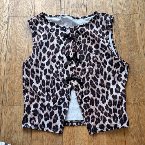 Leopard animal print tank top - tank,