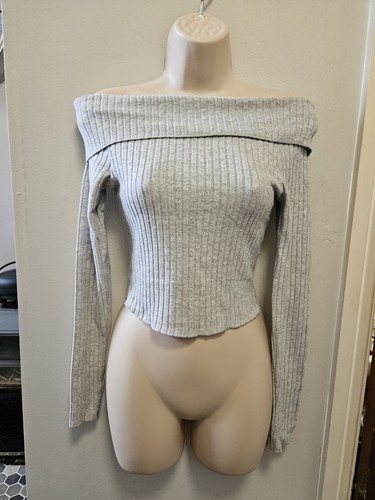 Bershka gray ribbed - bershka, off