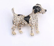 Jack Russell Dog Brooch Comes