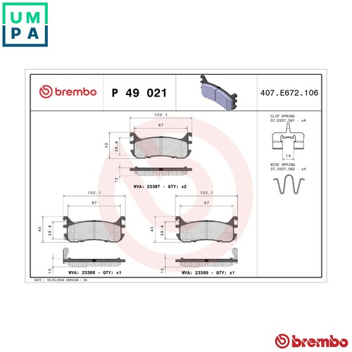 Brake pad set - brake, p