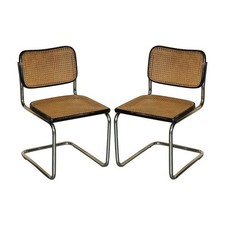 PAIR OF ORIGINAL 1968 GAVINA KNOLL STAMPED MARCEL BREUER CESCA KNOLL B32 CHAIRS