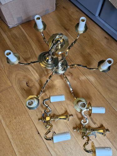 Arm brass chandelier with - arm,