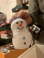 Snowman With Blue Hat Figure