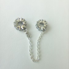 Clear Sparkle Safety Chain Pandora ALE 925 Silver