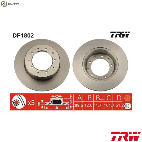 Brake disc df1802 - brake,