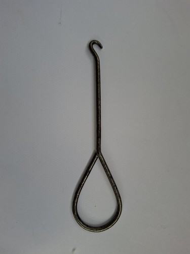 Vintage metal boot lace - boot, hook