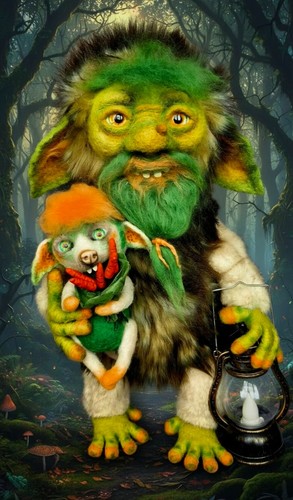 Doll forest troll - doll, art