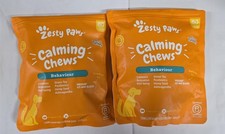 x2 Zesty Paws Calming Chews For Behaviour In Dogs - Exp date 03/26