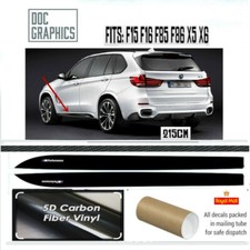 BMW F15 F16 F85 F86 X5 X6 M Performance 5D Carbon Fibre Side Skirt Decal Vinyl  
