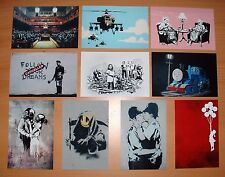 BANKSY ART PRINTS  SET OF TEN  ARTWORK POSTCARD SIZE PHOTO  PRINTS! ONLY £5.99. 