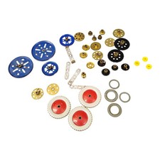 Meccano Metal Pieces Job Lot Vintage Cogs Wheels 1970s Toys Construction