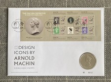 Royal Mail/ Mint 2017 Design Icons By Arnold Machin Stamp And Medal Cover