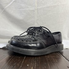 Dr Martens Ramsey Size 4 Black Leather Lace Up Shoes Creepers DMs EU 37