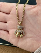 9ct Purple CZ Stones Teddy