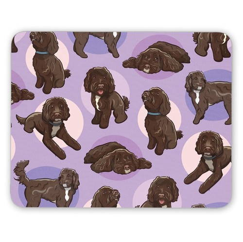 Chocolate cockapoo rectangle - chocolate,