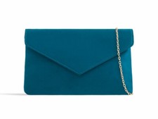 Women's Plain Suede Clutch Bag