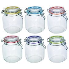 6x 1L Large Glass Food Storage
