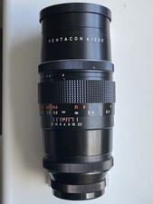 Pentacon 200mm f/4 Telephoto Lens M42 – Made in G.D.R + Caps & Hood