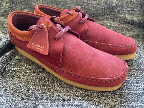 Red suede clark originals - red,