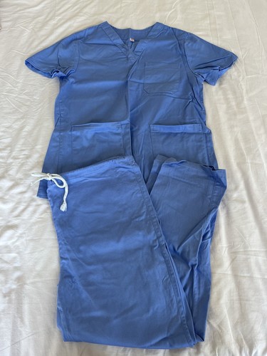 Fancy dress light blue scrubs - blue,