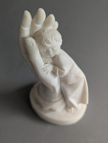Vintage alabaster hand holding - vintage,