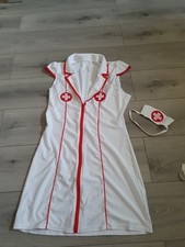 BNWOT Vintage Ann Summers White & Red Nurse Fantasy Dress Up Set Size Mdm 12-14 