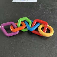 Vintage Tupperware Tuppertoys Link-A-Lot Multicolored Chain Toy Links