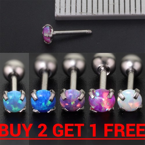 Opal monroe stud tragus helix - opal,