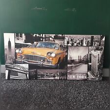 Large NYC/USA New York City CHECKER TAXI CAB art Canvas. Man Cave/American Diner