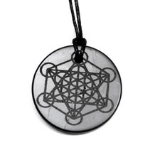 Shungite Pendant MERKABA Necklace - EMF Protection & Healing