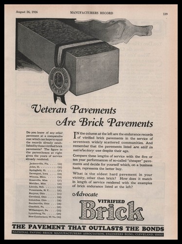 1926 vitrified brick the - vitrified,