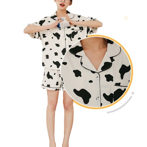 Cow print pajamas cotton for - pajamas,