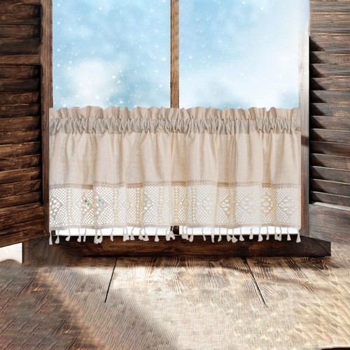 Linen farmhouse valances - linen,