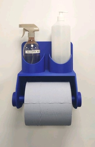 Blue roll holder wall - roll,