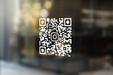 Follow me on Instagram Social Media QR CODE Vinyl Sticker Shop Window Insta Scan